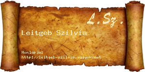 Leitgeb Szilvia névjegykártya