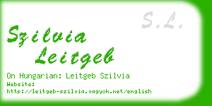 szilvia leitgeb business card